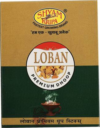 Shyam Kripa LOBAN DHOOP STICK LESS CHARCOAL ZERO CARBON STRONG SPICY FRAGRANCE LOBAN