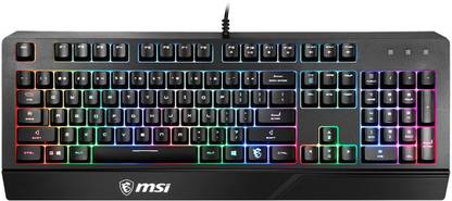 MSI S11-04US261-CLA Wired USB Standard Gaming Keyboard Compatible with Desktop, Laptop, Mac , with gaming mode ,multimedia_keys,Vigor GK20 US