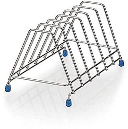 Yes kitchen Plate Kitchen Rack Steel Thali Rack,Dish Rack,Plate Stand,Dish Stand Lid Utensil 6 Section