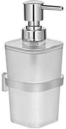 TOTAL HOME Unbreakable ABS Square Liquid Soap Dispenser Wall Mounted 350 ml Liquid, Shampoo, Conditioner Dispenser