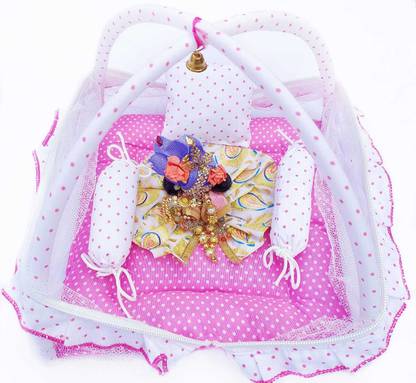 KAMAL CHILD CARE Laddu gopal bed 0 to 6 No. Laddu gopal ji Jhula