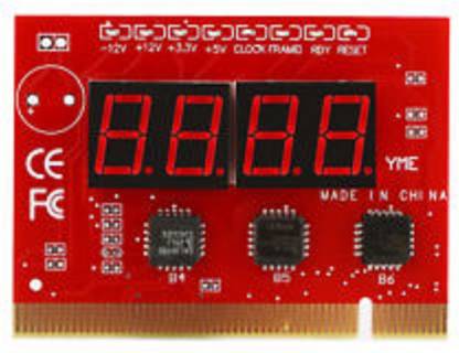 TECHON New PCI 4-digit PC Diagnostic Card With User Manual (red) AM2Socket XTX Intel B65 Chipset DDR2 Motherboard for Laptop, Desktop, Server