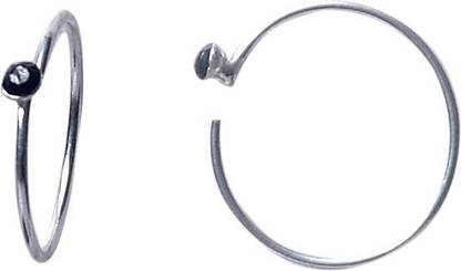 abhooshan Crystal Sterling Silver Plated Sterling Silver Nose Ring Set