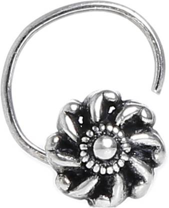 abhooshan Silver Plated Sterling Silver Nose Stud