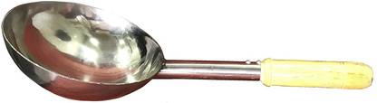 RATIONBASKET Stainless Steel Wok (12-inch Big Size) Wok 1 L capacity 30.48 cm diameter