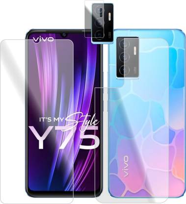 KANCHA Front and Back Tempered Glass for VIVO Y75, VIVO V23E