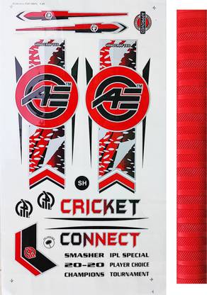ARADHYA ENTERPRISES EMBOOSED STIKER KASHMIR AND ENGLISH WILLOW BAT WITH GRIP AND FIBER GUARD SHEET Bat Sticker