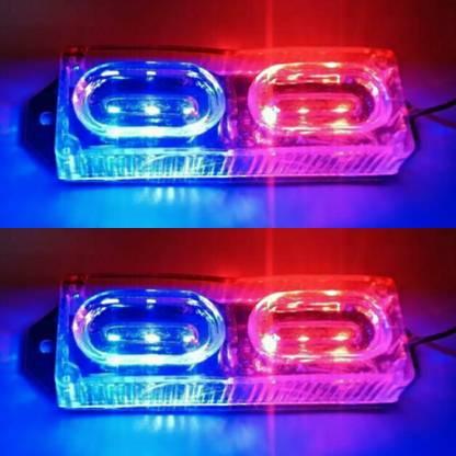 OSCONGOLD License Plate Light for Bike, Scooty and Car Tail LED Police Red, Blue 12V DC License Plate Light Motorbike LED (12 V, 9 W)