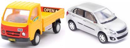 centy Tata Ace Mini Truck And International Dezir Car - Pull Back Toy - (Pack of 2)