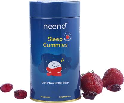 neend Sleep Gummies|Natural aid for deep sleeping|3mg Melatonin|Strawberry flavour