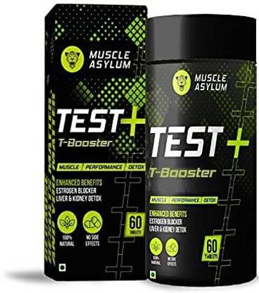 Muscle Asylum TEST PLUS - | Testosterone Booster | Estrogen Blocker | Kidney Detox