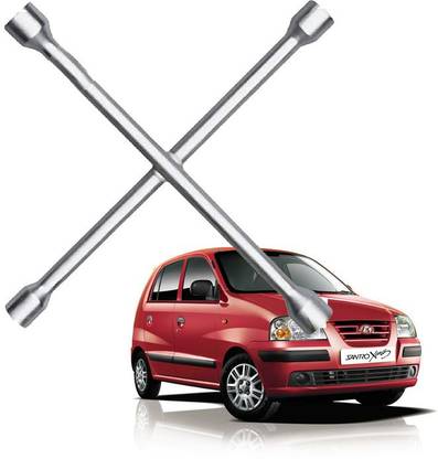 AUTO PEARL Car Wheel Nut Spanner Wrench for Santro Xing Size 17-19-21-23 Double Sided Lug Wrench