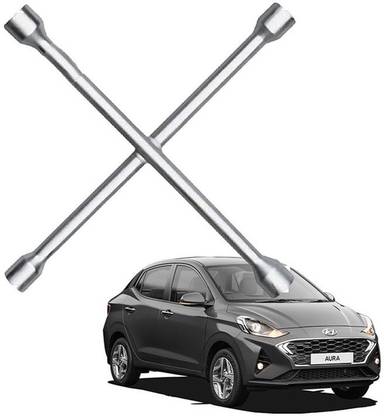 AUTO PEARL Car Wheel Nut Spanner Wrench for Aura Size 17-19-21-23 Double Sided Lug Wrench