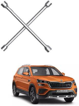 AUTO PEARL Car Wheel Nut Spanner Wrench for Kushaq Double Sided Lug Wrench