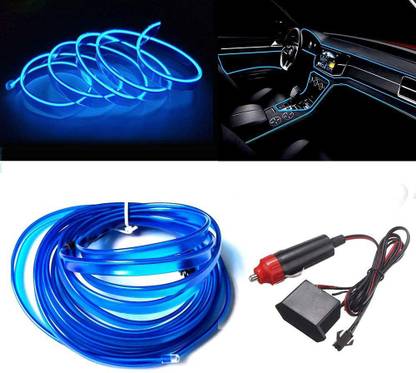 Motopex Under Dash El Wire 5m/16ft Led Flexible Soft Tube Wire Lights Neon Glowing Car Fancy Lights