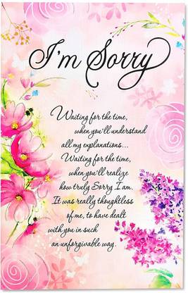 Fitwit Sorry Greetings Card | Apology Card | Apologize Card | Forgive Greeting Card