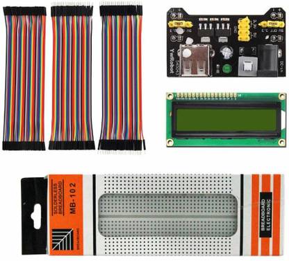 BEYDEST Basic Breadboard Kit With Lcd 16x2, Mb102 Breadboard and Jumper Wire Electronic Components Electronic Hobby Kit