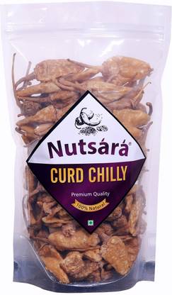 nutsara Curd Chilli , Curd Chillies Dry - Dahi Mirchi 150gm Fryums