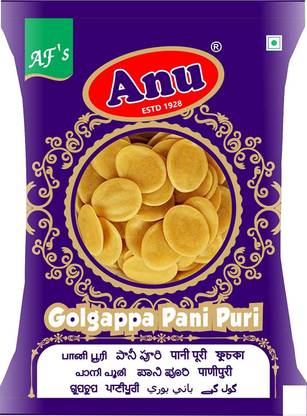 Anu Dry Golgappa/ Pani Puri Papad/ 3D Oval Papad - Premium Pack (360+ Pieces)
