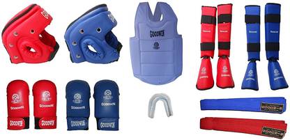 GOODWIN Kai Approved Karate Safety Kit (Red & Blue,Large) Boxing Kit