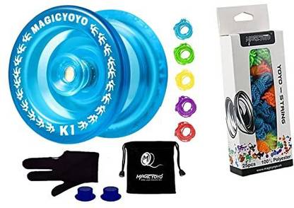 MAGICYOYO Responsive YoYo K1-Plus Crystal Blue with Yoyo Strings and Yo-Yo