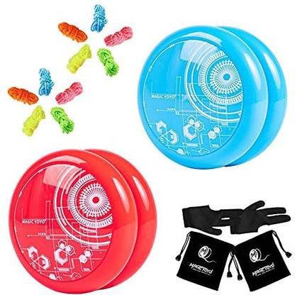 MAGICYOYO Responsive Yoyos D3 Plastic Looping Yoyo 2A Yoyo Ball with 10 Yo
