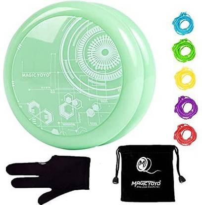 MAGICYOYO Looping Yoyo D3 Green Plastic Responsive Loop Yoyo 2A Yoyo Ball