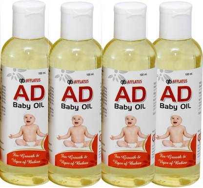 Afflatus AD Vitamin Baby Massage Oil for Healthy Baby Massage (100ml x 4)