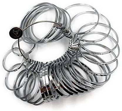 Erasio Bangle & Bracelet Sizer Metal Gauge 1-27 for Measuring Sizes on Hand Wrist Multi Vise Tool