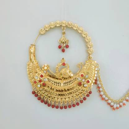Nath Gold-plated Plated Brass Nathiya