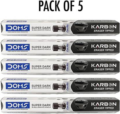 DOMS Karbon Eraser Tipped Super Dark Pencil Pencil