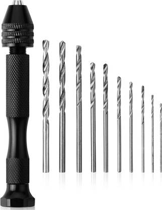 HASTHIP r Resin Casting Molds Diamond Tipped Bead Plastic Keychain Pendant 11 Pieces Hand Drill Bits Set for Jewelry Making Include 1 Pin Vise Hand Drill