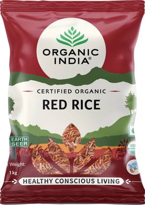 ORGANIC INDIA Red Rice 1 Kg Red Long Grain Rice (Long Grain, Raw)