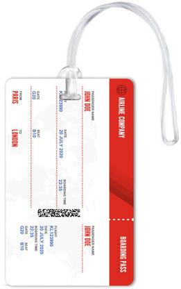woopme Boarding Pass Design TRT-224 Luggage Tag