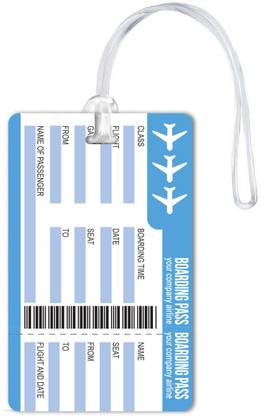 woopme Boarding Pass Design TRT-215 Luggage Tag
