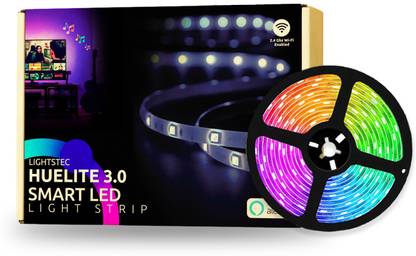 Huelite 3.0 Smart LED Strip RGB, Wi-Fi, Music Sync, Works with Alexa, 5 Meter Light Strip