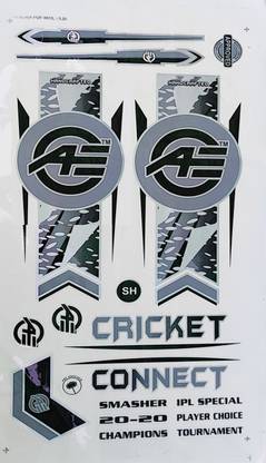 ARADHYA ENTERPRISES BAT STICKER GREY WITH 3 BLACK GRIP Bat Sticker