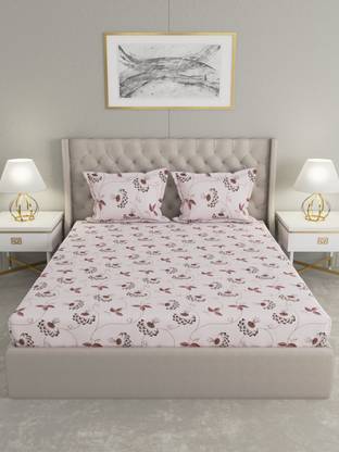 Raymond Home Microfiber Double Flat 125 TC Floral Bedsheet