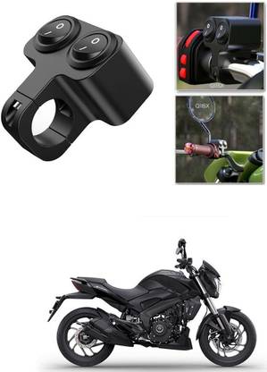 Qiisx CNC On/Off Motorcycle Handlebar Fitting Dual Switch For Bajaj Dominar 400 Handle Bar Grip For Bajaj Universal For Bike