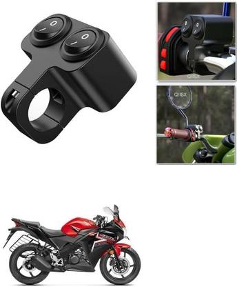 Qiisx CNC On/Off Motorcycle Handlebar Fitting Dual Switch For Honda CBR 150R Handle Bar Grip For Honda Universal For Bike