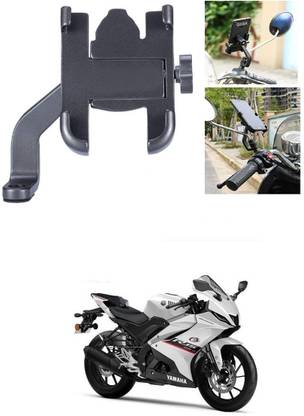 AutoGnix Mirror Fitting Metal Mobile Holder For Yamaha R15 V4 Bike Mobile Holder