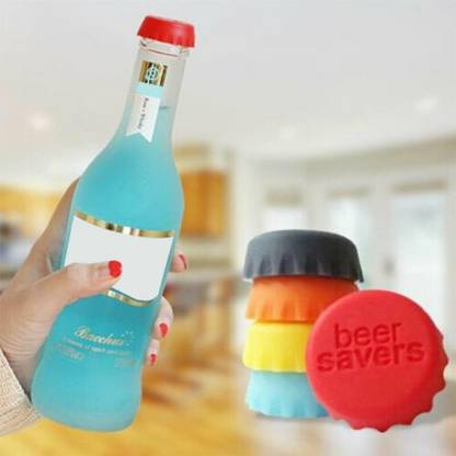 Gabbar 6 Silicone Bottle Caps Beer Cover Soda Cola Lid Wine Saver Stopper Silicone Bottle Stopper