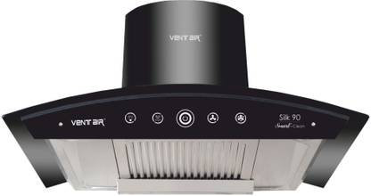 Ventair Silk 90 Auto Clean Wall Mounted Black 1400 CMH Chimney