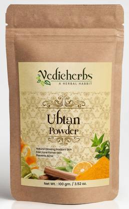 Vedicherbs Ubtan Powder for Natural Glowing Skin, Tan Removal, Skin Whitening, Reduce Scars