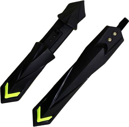 ABC AMOL BICYCLE COMPONENTS Bicycle Front & Rear Mudguard with long Patti Fitting Color- Black Yellow Full Length Front & Rear Fender