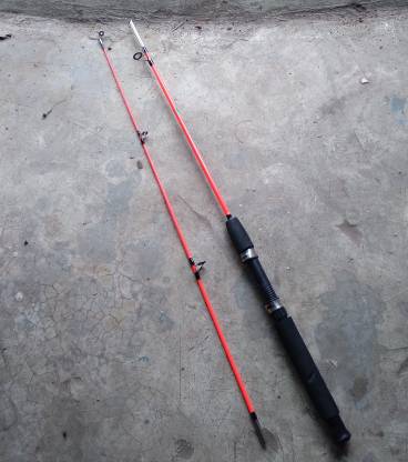 JUST ONE CLICK Crocodile Cod3 Red, Black Fishing Rod
