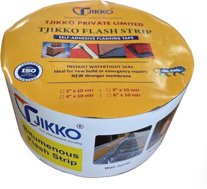 TJIKKO Multipurpose UV Resistant Self-Adhesive Flashing Bituminous Tape, 75 mm width 10 m Bitumen Tape