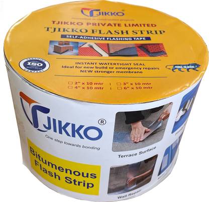 TJIKKO Multipurpose UV Resistant Self-Adhesive Flashing Bituminous Tape, 150 mm width 10 m Bitumen Tape