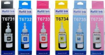 TECHNART PrintCare Refill Ink For Epson L805 Ink Tanks - 70 Printer Black + Tri Color Combo Pack Ink Bottle
