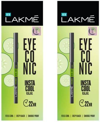 Lakmé Eyeconic Instacool Kajal Pack of 2